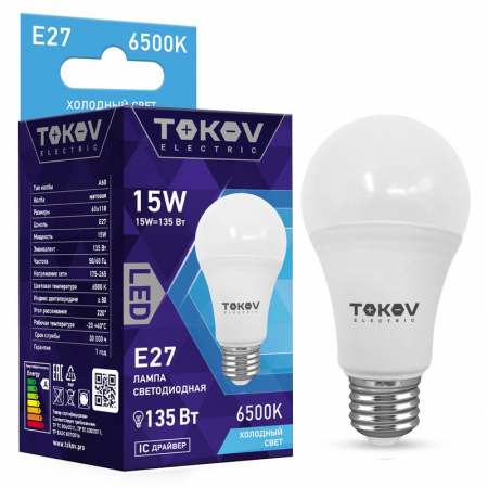 TOKOV ELECTRIC TKE-A60-E27-15-6.5K