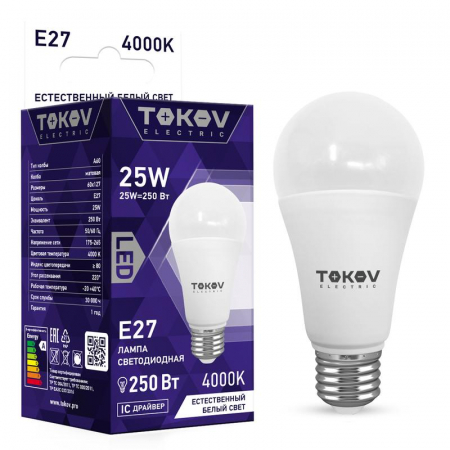 TOKOV ELECTRIC TKE-A60-E27-25-4K