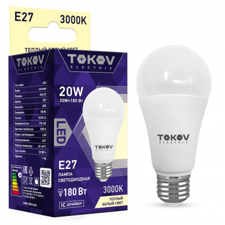TOKOV ELECTRIC TKE-A60-E27-20-3K