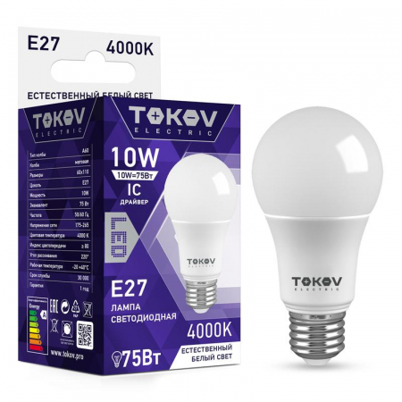 TOKOV ELECTRIC TKE-A60-E27-10-4K