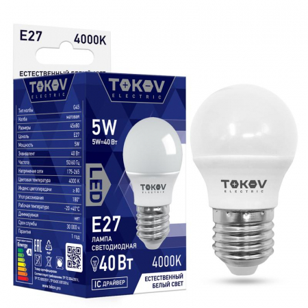 TOKOV ELECTRIC TKE-G45-E27-5-4K